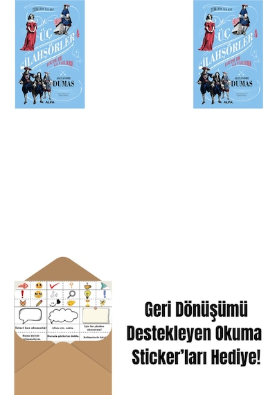 Üç Silahşörler 4 - Louise De La Valliere Ciltli + Üç Silahşörler 4 - Louise De La Valliere + Okuma Sticker'ları