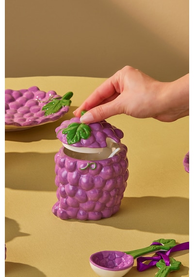 Karaca Grape Üzüm Desenli Şekerlik 13 Cm Mor