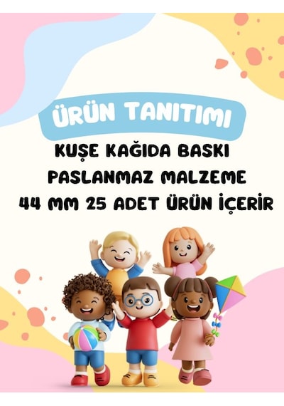 Sınıfına Hoş Geldin 25 Li İsim Yazılabilir 44 Mm Öğrenci Rozeti Seti-okul Seti-1 Çok Renkli