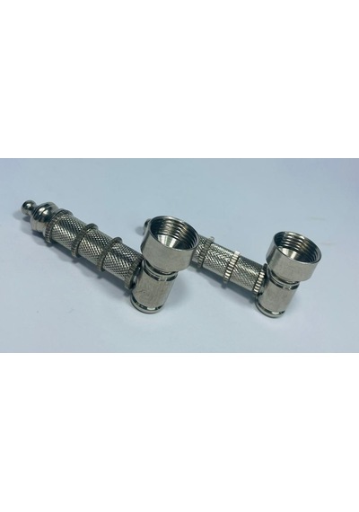 MetalikGri Full Metal Tırtıklı Pipo //7cm-11parça
