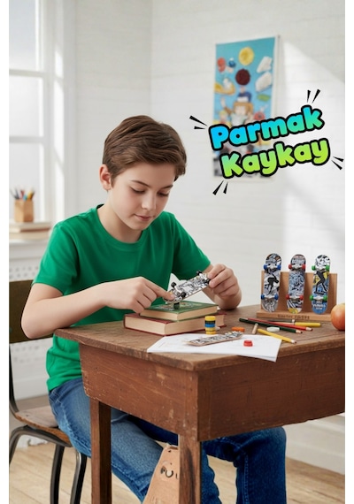 Mini Parmak Kaykay Sök Tak Aksesuarlı 3+ Yaş Çok Renkli