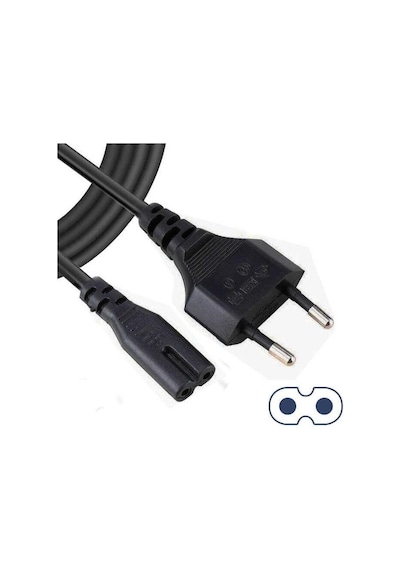 Teyp Fişi - Notebook Adaptör Işıldak Power Güç Kablosu 2 Pin