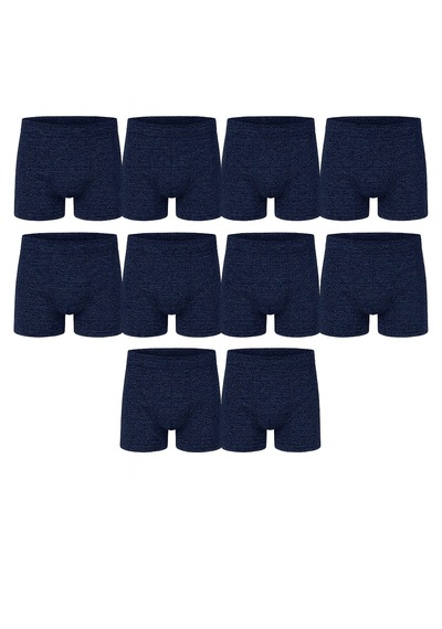 John Lion Erkek Boxer 10'lu Paket - Pamuklu - Esnek - Düz - Rahat