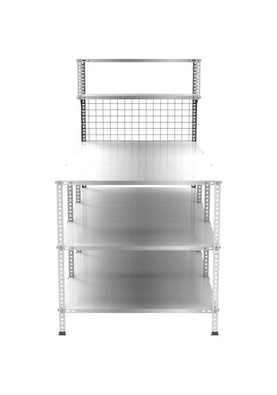 3 Katlı 3'lü Paketleme Masası 177x93 Cm - 2 Raflı Tel Kafesli , Atölye, Depo, Hobi Çalışma Masası Gri 3 Katlı 3'lü Paketleme Masası 177x93 Cm - 2 Raflı Tel Kafesli , Atölye, Depo, Hobi Çalışma Masası Gri