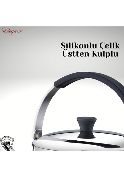 1,5 Lt. Küre Silikonlu Üstten Tutmalı Kettle Çelik