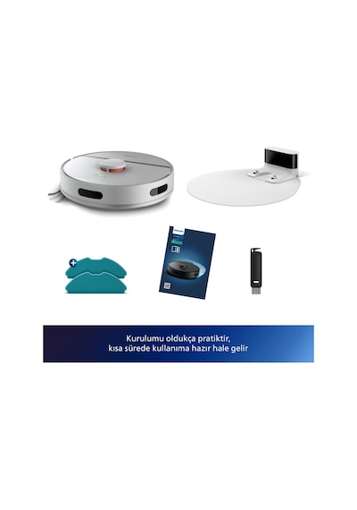 Philips Homerun 3000 Serisi Aqua XU3000/02 Akıllı Robot Süpürge Beyaz (Teşhir)