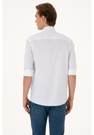 U.s. Polo Assn. Erkek Mavi Gömlek Desenli 50300481-vr036 Mavi