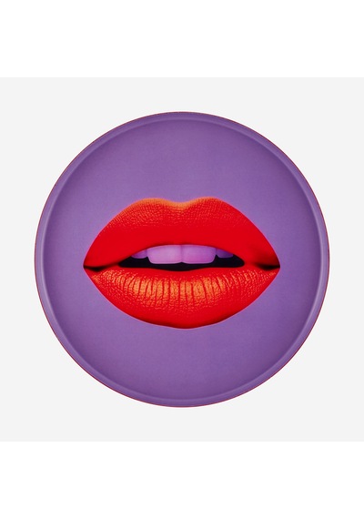 Mor Demir Lips Tepsi 17,7x1x17,7 Cm