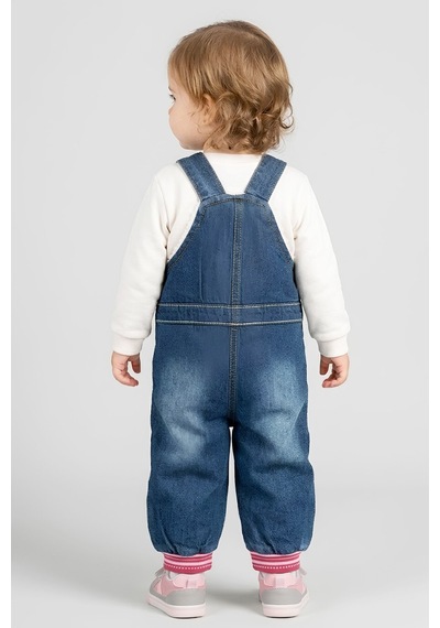 Modanıno Kız Bebek Welsoft İçli Jean Tulum Salopet 1-3 Yaş 12795mbk Indigo