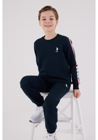 U.S. Polo Assn. Lisanslı Erkek Çocuk Alt Üst 2 Parça Eşofman Takımı Us2207 Lacivert