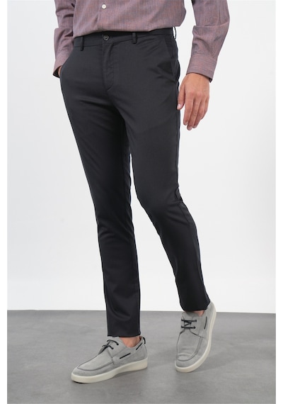 İmza Siyah Yan Cep Slim Fit Casual Pamuklu Chino Pantolon 1003260178
