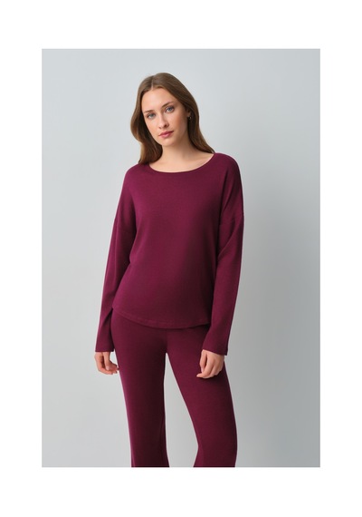Suwen Comfort Pijama Takımı Wsh10510349080 Mürdüm