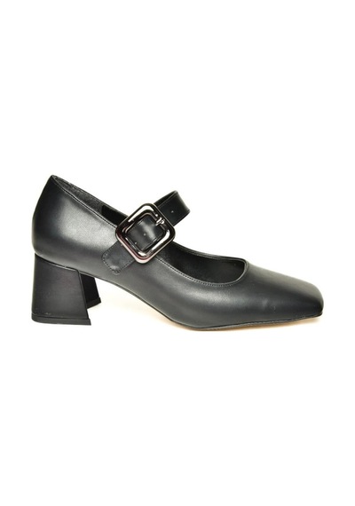 Fox Shoes T569613209 Siyah Kalın Topuklu Kadın Ayakkabı Siyah