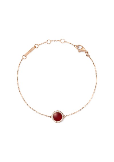 Audrey Bracelet Red Agathe Rose Gold Rose Gold