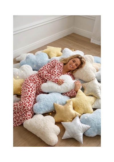 Fit Women Kadın Gömlek Yaka Düğmeli Kırmızı Pijama Takımı