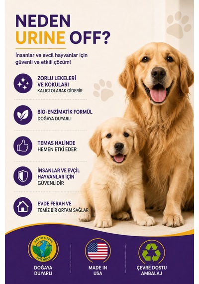 Urine Off Köpek İdrar Kokusu Ve Lekesi Giderici Enzimatik Temizleyici Sprey 500 Ml
