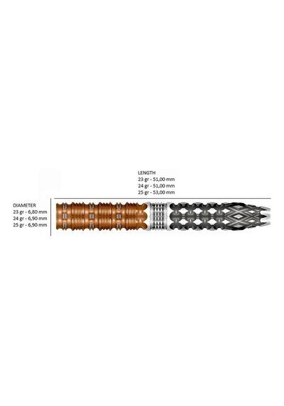 Shot Gnarly Gnasha Turbo Point Tungsten Çelik Uçlu Dart Oku 25