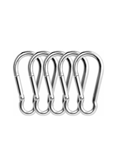 Metal Yaylı Karabina 6x60 Mm 5 Adet Paslanmaz Çelik