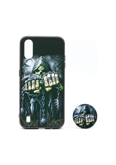 Nettech Samsung Galaxy A01 Uyumlu Desenli Popsocket Seri Arka