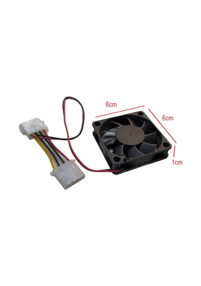 6cm 12v 4pin Ide Molex Kablolu Fan 6cmx6cmx1cm 12v 6cm Fan