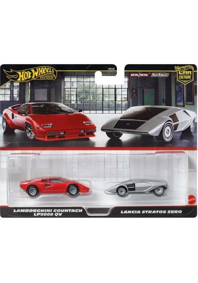Hot Wheels 2'li Premium Araba Seti Lamborghını Countach & Lancı Çok Renkli
