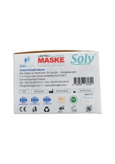 Care Meltblown 3 Katlı Full Ultrasonic Telli Maske Beyaz 50 Adet