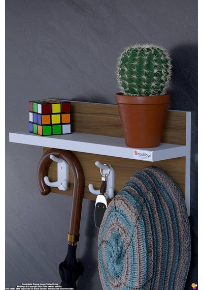 Kedi 9 Kancalı Hol Askısı 3'lü Set 36,4x19 Cm - Şık Tasarım, Çok Amaçlı Düzenleyici Ve Yer Tasarrufu 40 Cm