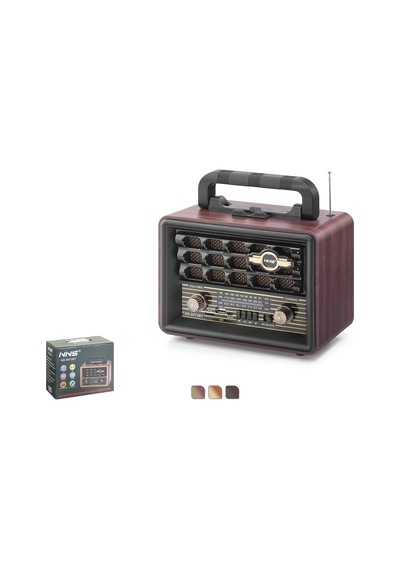 Nns Ns8072bt Bluetooth Nostaljik Fm Radyo Tws Usb Tf Taşınabilir Hoparlör