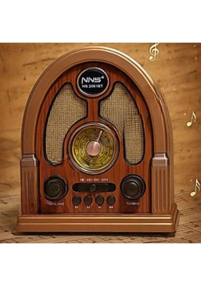 Orta Boy Kubbe Model Retro Ahşap Tasarım Bluetooth Hoparlörlü Rad