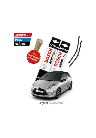Bosch Aerotwin Plus Citroen DS3 Silecek Takımı (2010-2014)