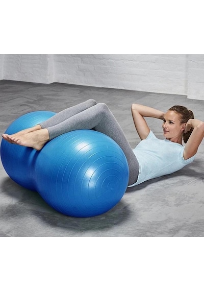 Fıstık Şekilli Pilates Topu 45 90 CM Pompa Vardır
