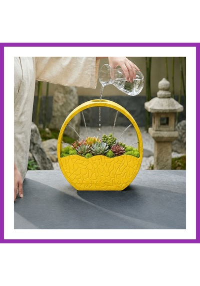 Bezos 3d Baskı Self-watering Planter - Kendi Kendini Sulayan Saksı-sarı Bty Standart
