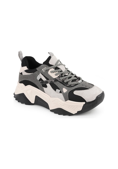 Libero L083.65137 Gri Hakiki Deri Kadın Sneaker Yüksek Tabanlı Rahat Spor Ayakkabı Buz Siyah Libero L083.65137 Gri Hakiki Deri Kadın Sneaker Yüksek Tabanlı Rahat Spor Ayakkabı Buz Siyah