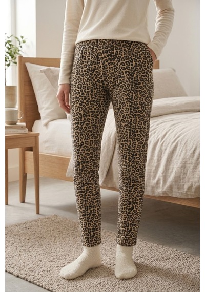Aura Collections Kadın Viskon Rahat Kesim Pamuklu Pijama Altı Soft Örme Mevsimlik Ev Pantolonu Çok Renkli