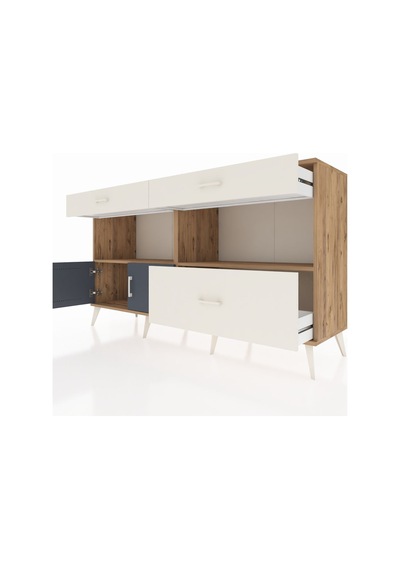 Hyperion Konsol 2 Raflı 3 Çekmeceli 2 Kapaklı 176x44x99 Çam-antra Çam-antrasit/aytaşı Hyperion Konsol 2 Raflı 3 Çekmeceli 2 Kapaklı 176x44x99 Çam-antra Çam-antrasit/aytaşı