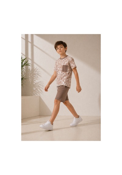 Beka Kids Erkek Çocuk Kısa Kollu Desenli Cep Detaylı Yazlık Şort Ve Tişört Alt-üst Takım Kahverengi Beka Kids Erkek Çocuk Kısa Kollu Desenli Cep Detaylı Yazlık Şort Ve Tişört Alt-üst Takım Kahverengi
