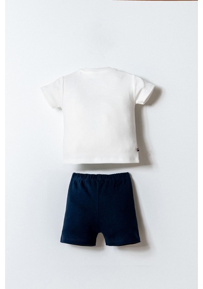 U.s. Polo Assn. Erkek Bebek Beyaz Şort Takım 5274-49946 Lacivert
