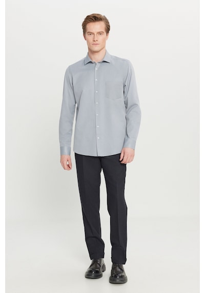 AC&Co / Altınyıldız Classics Erkek Grı Pamuklu Tailored Slim Fit Dar Kesim Klasik Yaka Armürlü Cepli Gömlek Gri AC&Co / Altınyıldız Classics Erkek Grı Pamuklu Tailored Slim Fit Dar Kesim Klasik Yaka Armürlü Cepli Gömlek Gri