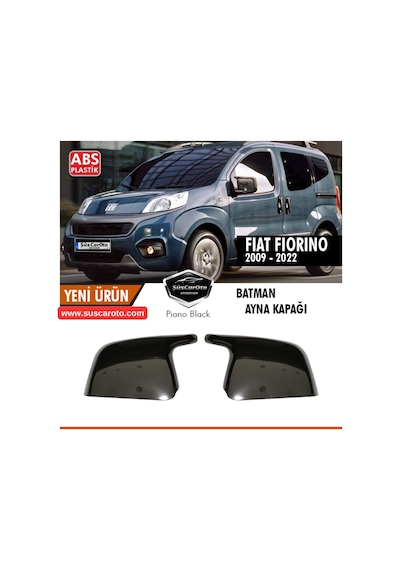 Fiat Fiorino 2008-2022 Uyumlu Batman Yarasa Ayna Kapağı Piano Black Abs Plastik 00 Şüscaroto Aksesuar