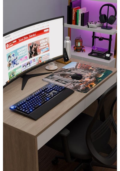 Roma İtalya V2 48x40 Xl Gaming Kauçuk Kaymaz Taban Mouse Pad Fare Altlığı