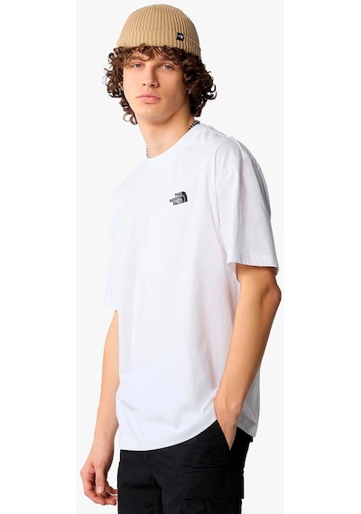 The North Face Essential Oversize Simple Dome Erkek T-shirt Beyaz-beyaz
