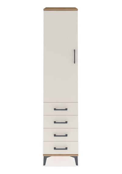 Hyperion Dolap 2 Raflı 4 Çekmeceli Tek Askılı 44x44x195 Çam-aytaşı Atlas Çam