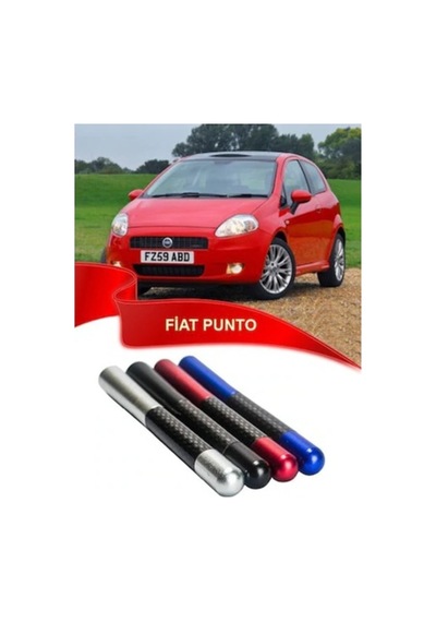 Ckmarket Fiat Punto Uyumlu Karbon Desenli Çubuk Metal Radyo Anteni