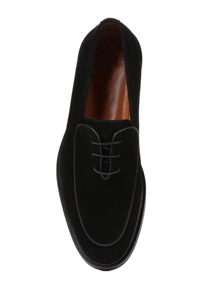 Shoetyle - Siyah Süet Bağcıklı Erkek Klasik Ayakkabı 250-7511-1010-siyah Siyah
