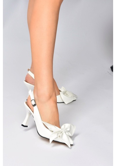 Fox Shoes Beyaz Kadın Topuklu Ayakkabı K752092409 Beyaz