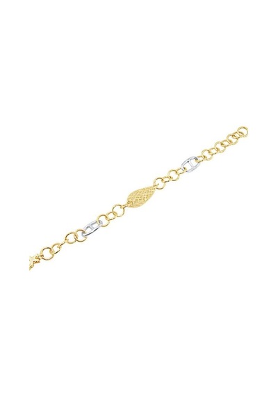 Gülaylar - Altın 14 Ayar Hollow Bileklik N11.16162 Sarı Altın