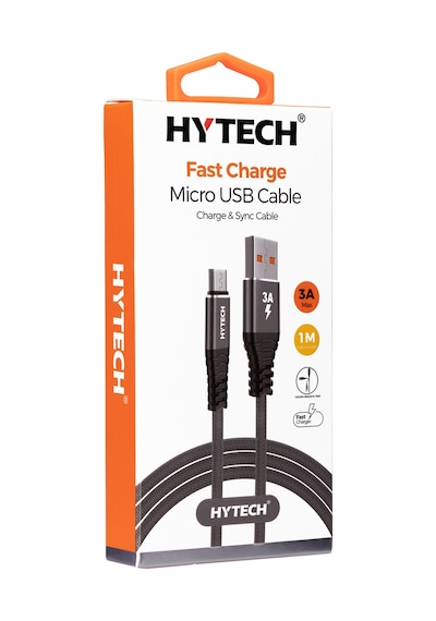 Hytech Hy-X210 3A Micro Usb 1M Gri Data + Sarj Kablosu
