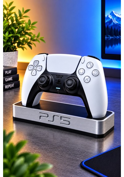 Ps5 Uyumlu Dualsense Kol Standı Joystick Gamepad Tutucu Masaüstü Düzenleyici Gri