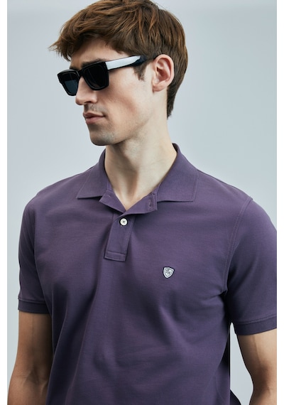 Lufian Erkek Laon Smart Polo T-shirt 111040206 Mürdüm Çok Renkli