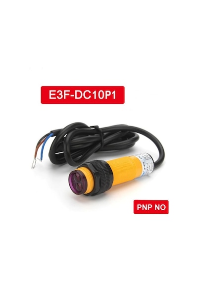 E3f-ds10 P1 M18 Kızılötesi Fotoelektrik Sensör Pnp No 10cm Difüz Reflektörsüz Yakınlık Sensörü 6-36v